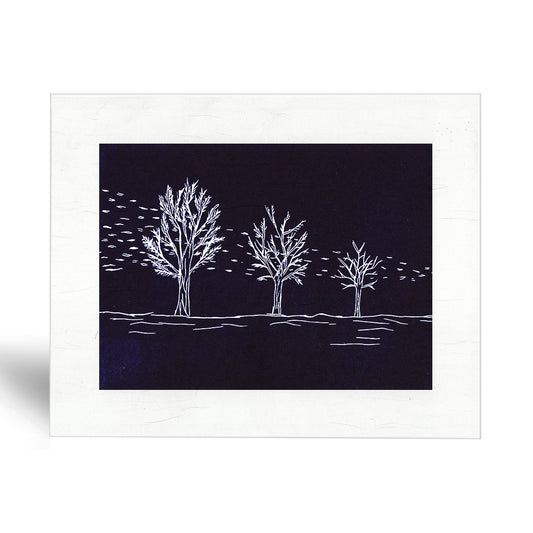 'Bomen'- Linodruk